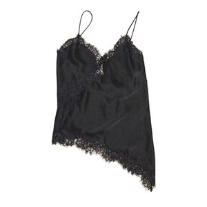 NWT Zara Black Lace asymmetrical Camisole Size S